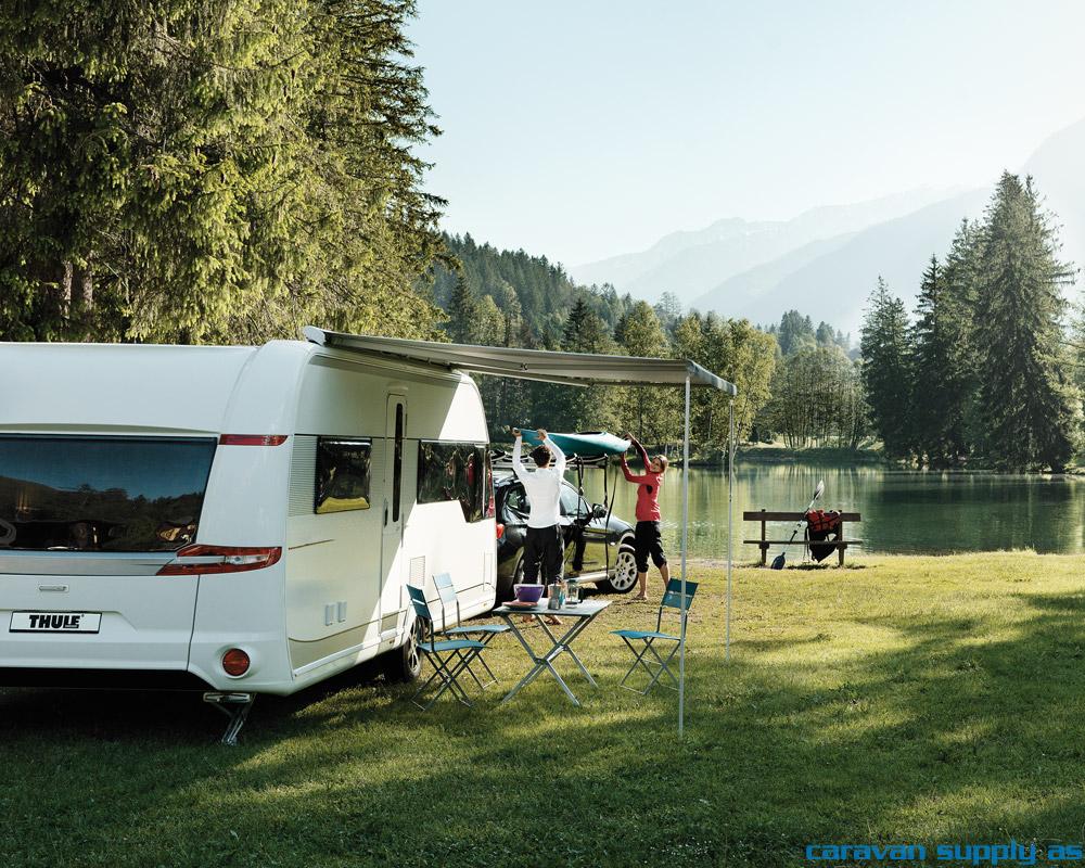 Markise Omnistor 6300 260cm hvit boks mystic grey