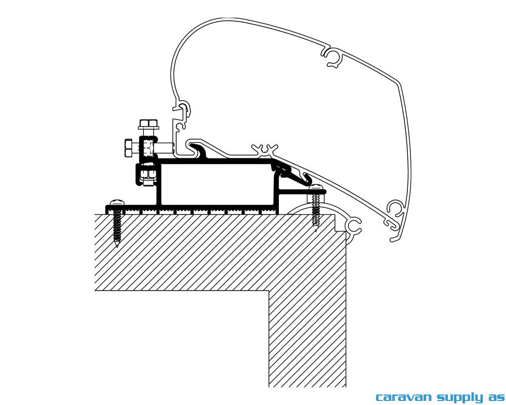 Feste Omnistor 6/9-serie Roof Top 2x27cm + 2x50cm