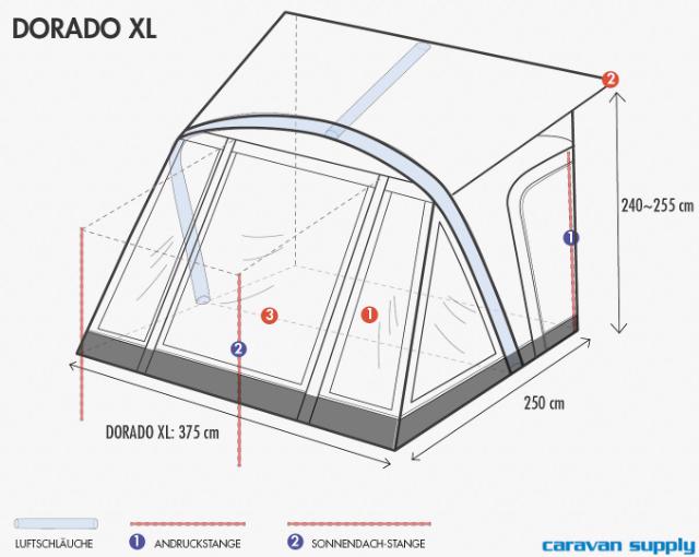 Telt Westfield Dorado 375 XL inkl. AAS