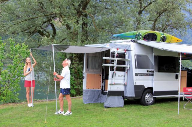 Bakdør telt/Solseil til  Ducato (fra 2007 mod