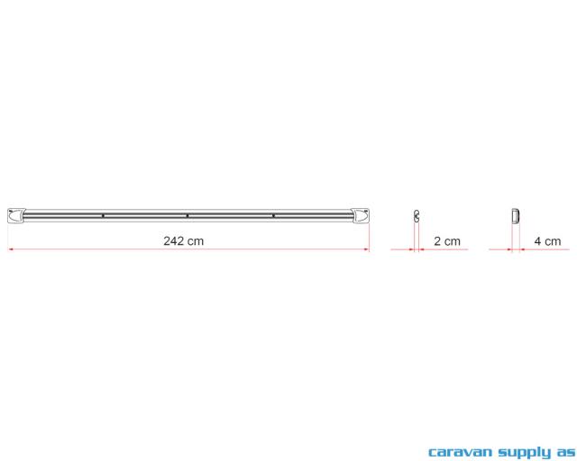 Fixing-Bar Carry-Bike 240cm 2stk