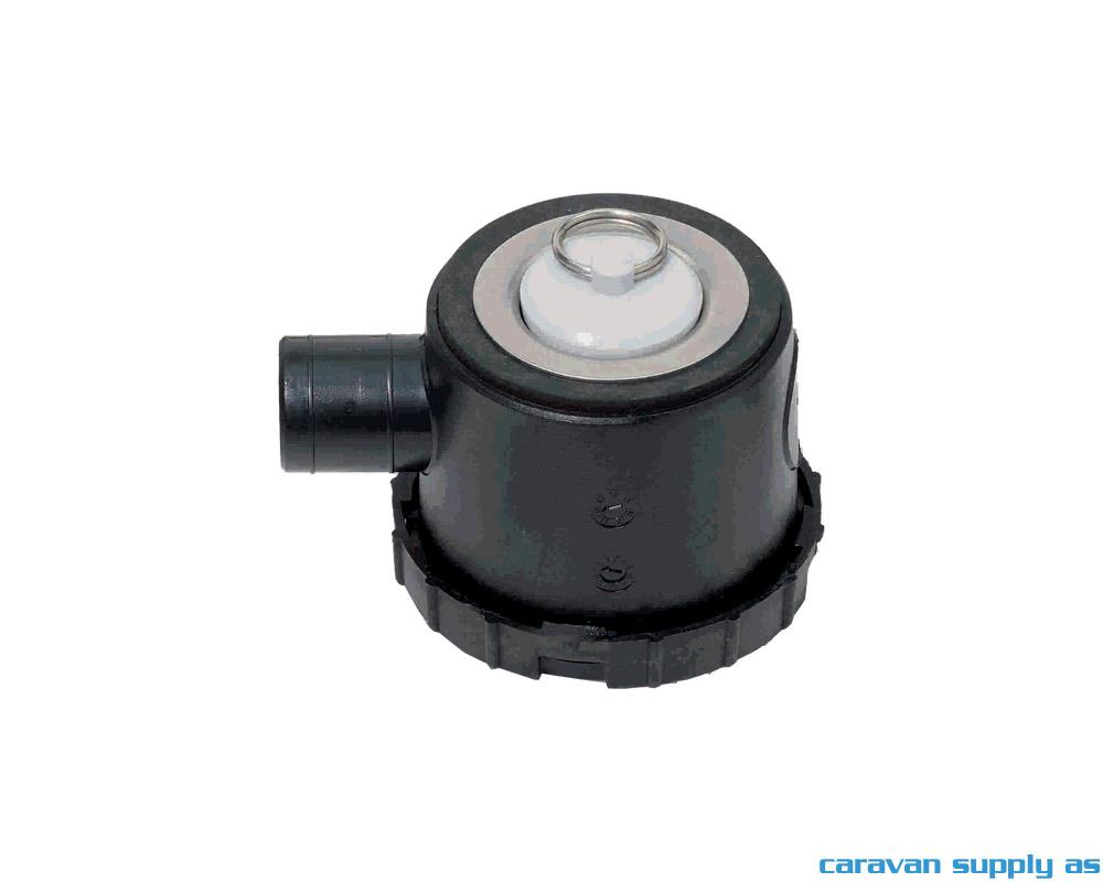 Avløp m/vannlås L Ø33mm rør 28mm m/propp svart