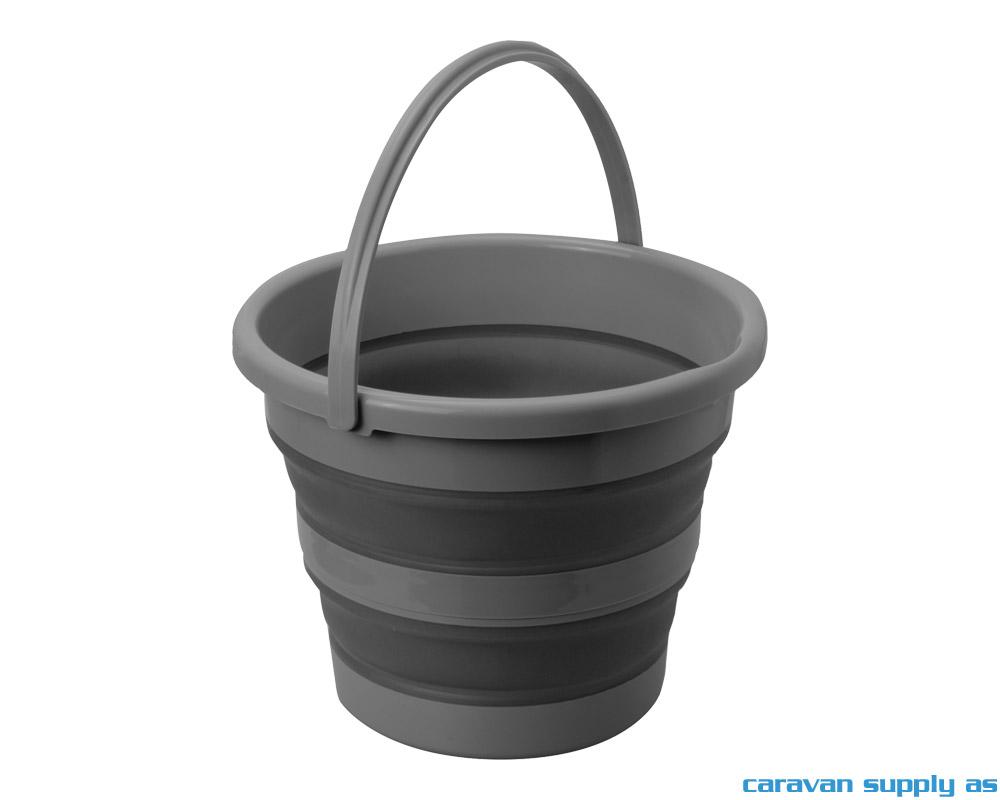 Bøtte Brunner Drum Fold-Away 15l rund grå