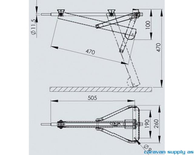 Støtteben AL-KO standard kort 800kg 205808