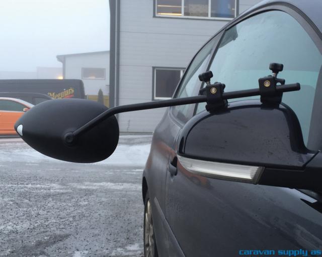 Speil Milenco Aero flatt glass m/lang arm 2stk