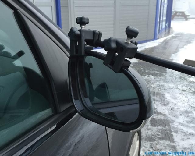 Speil Milenco Aero flatt glass m/lang arm 2stk