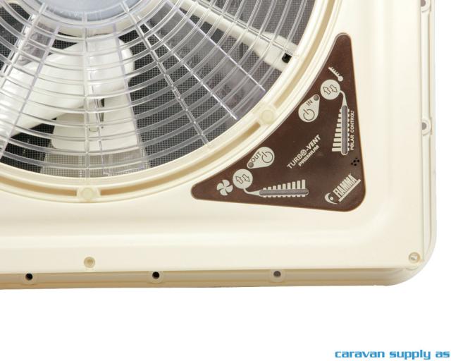 Takluke 40x40cm Fiamma Turbo-Vent Premium hvit