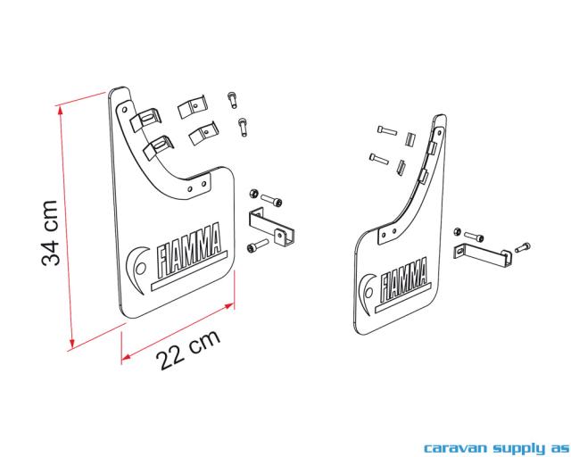 Skvettlapper Fiamma til Fiat Ducato etter 2006 for