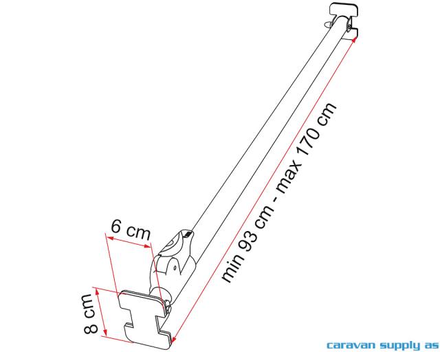 Fiamma Luggage Bar teleskopisk 93-170cm