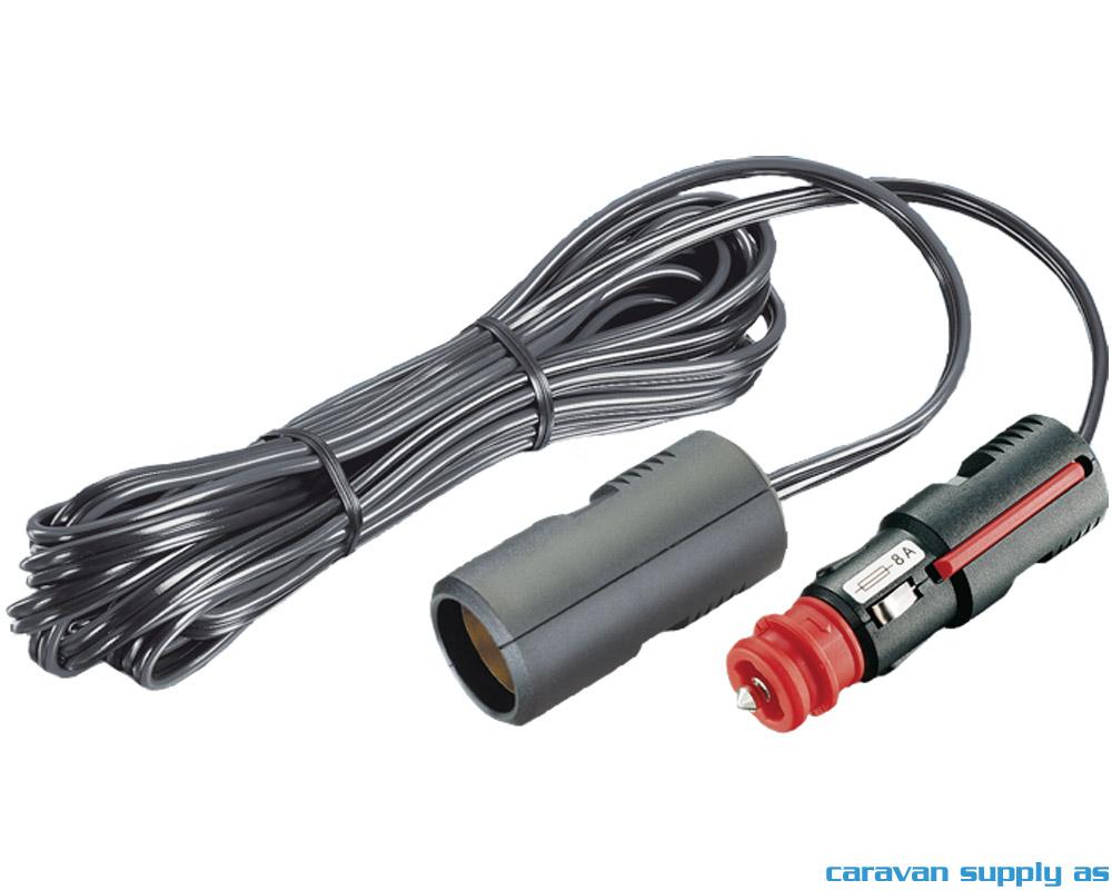 12V adapter uni plugg --> uni plugg m/kabel 4m