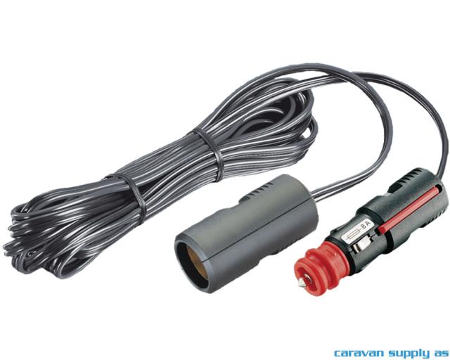 12V adapter uni plugg --> uni plugg m/kabel 4m