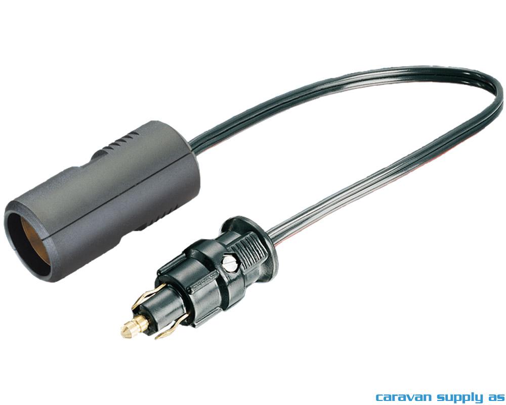 12V adapter norm plugg --> uni plugg m/kabel 30cm
