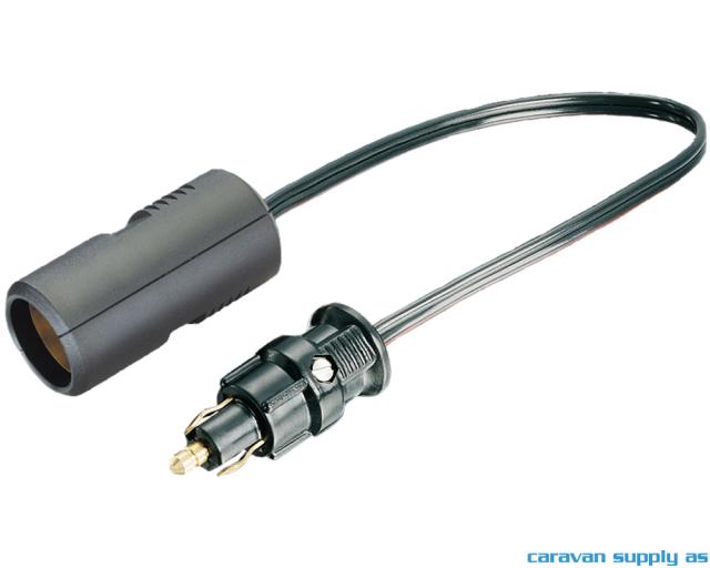 12V adapter norm plugg --> uni plugg m/kabel 30cm