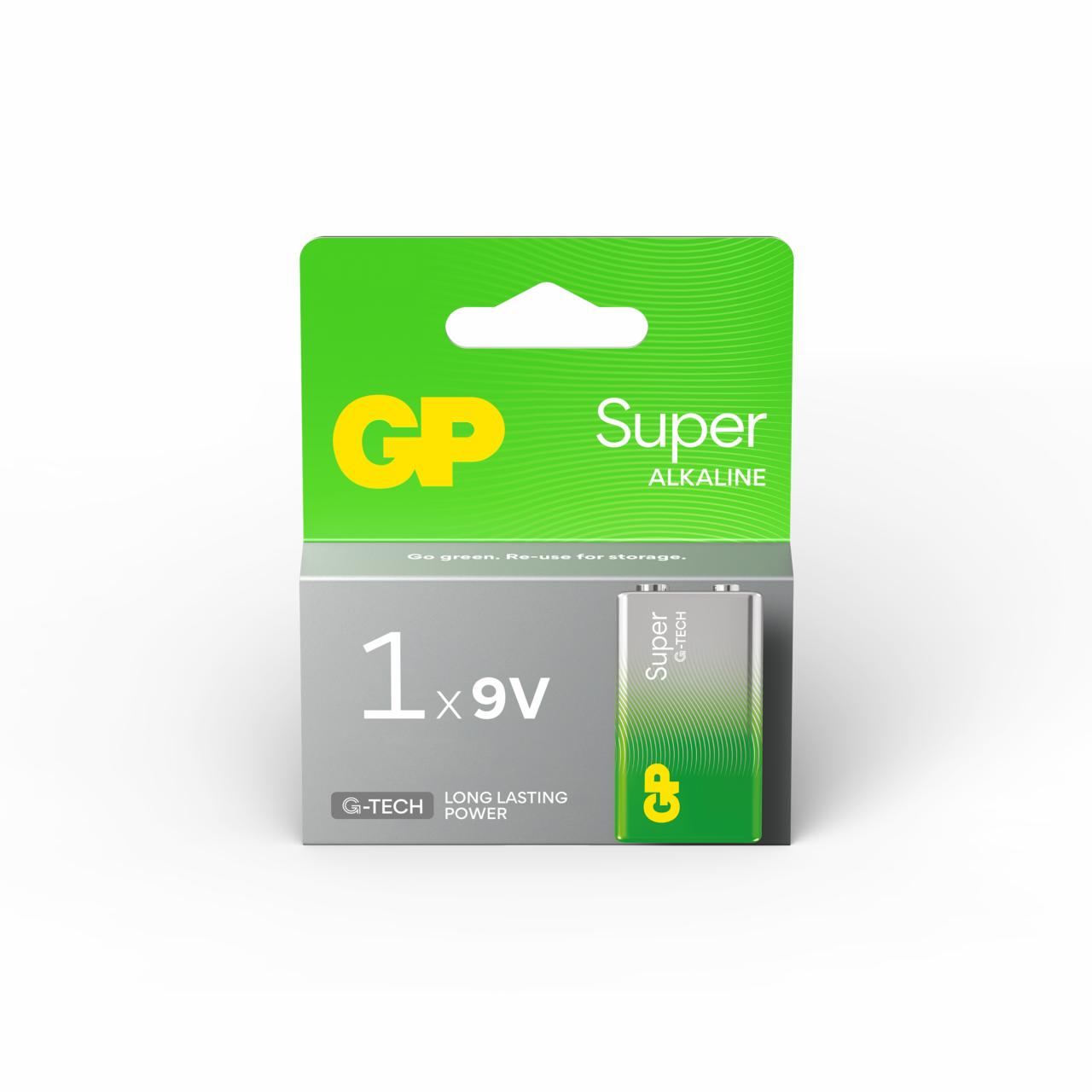 Batteri GP Ultra 6LF22/9V alkalisk 9V 1stk