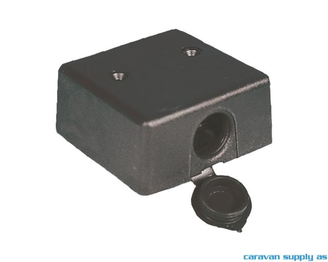 12V stikkontakt uni utenpåliggende m/lokk