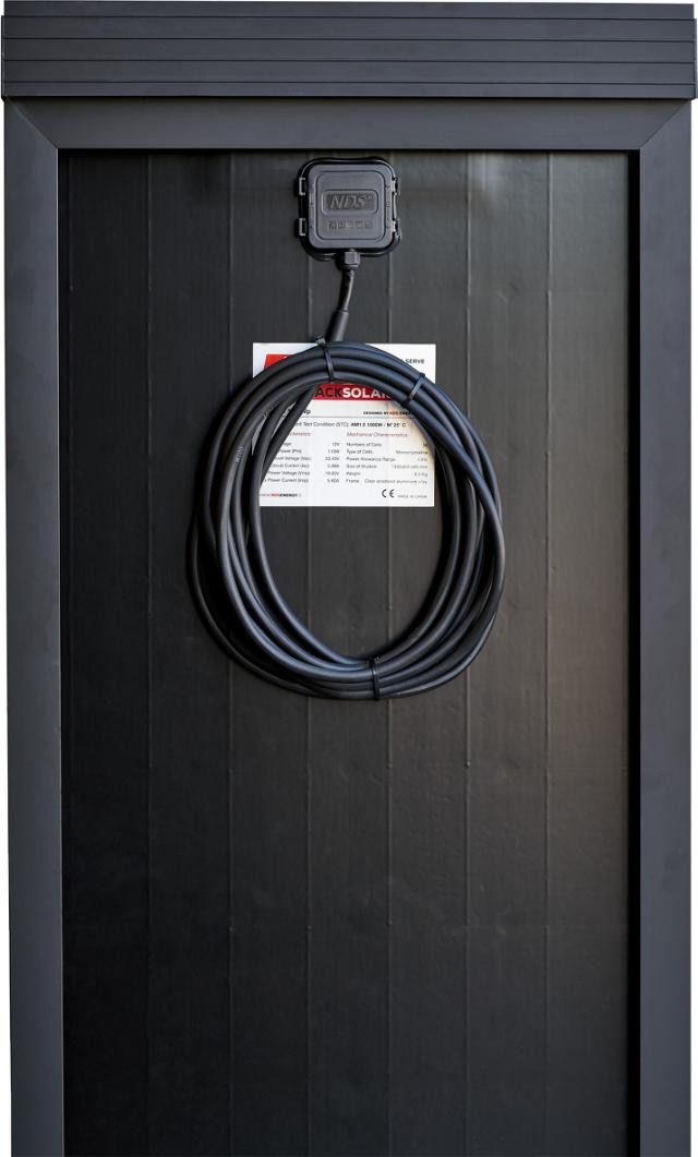 Solcellepanel NDS Blacksolar 185W+SCE320+Cabelbox