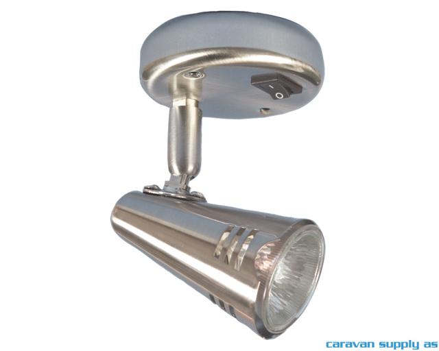 Lampe Annika m/1 spot+bryter 12V matt krom