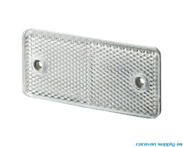 Refleks Hella kantet 94x44x6,5mm hvit