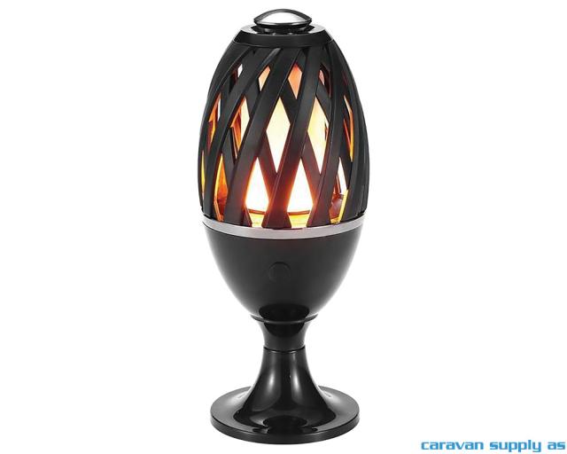 Lampe Apollo flammelampe LED svart