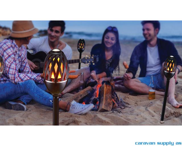 Lampe Apollo flammelampe LED svart