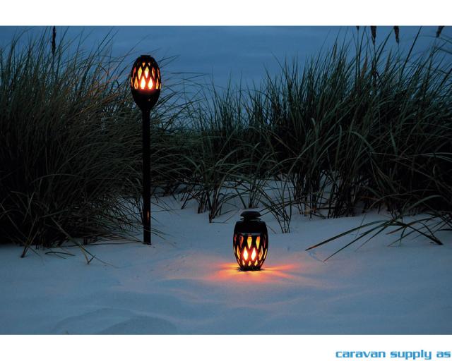 Lampe Apollo flammelampe LED svart
