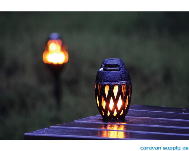 Lampe Apollo flammelampe m/blåtann LED svart