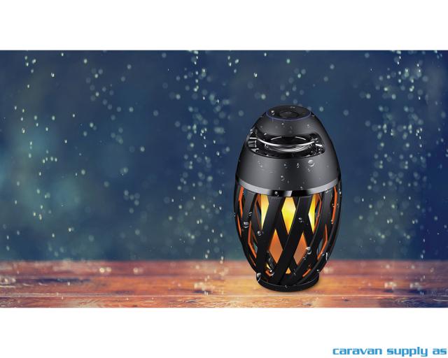 Lampe Apollo flammelampe m/blåtann LED svart