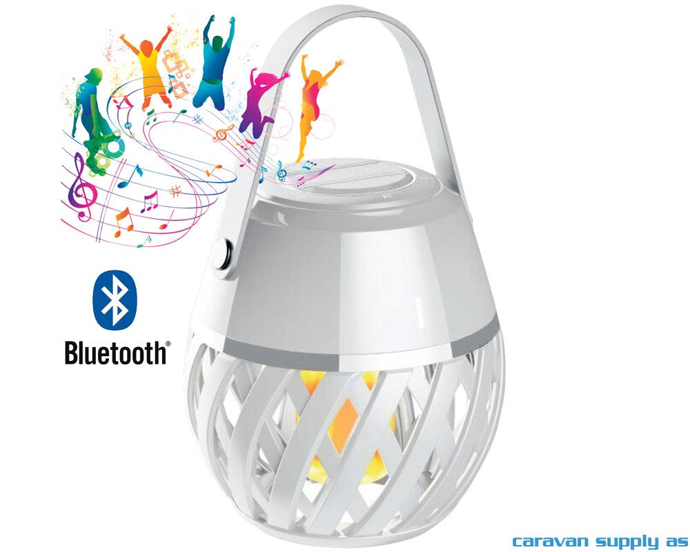Lampe Helios flammelampe m/blåtann LED hvit