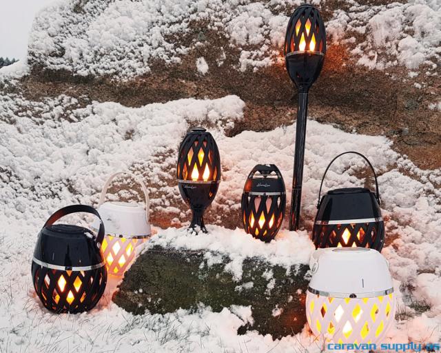 Lampe Helios flammelampe m/blåtann LED svart