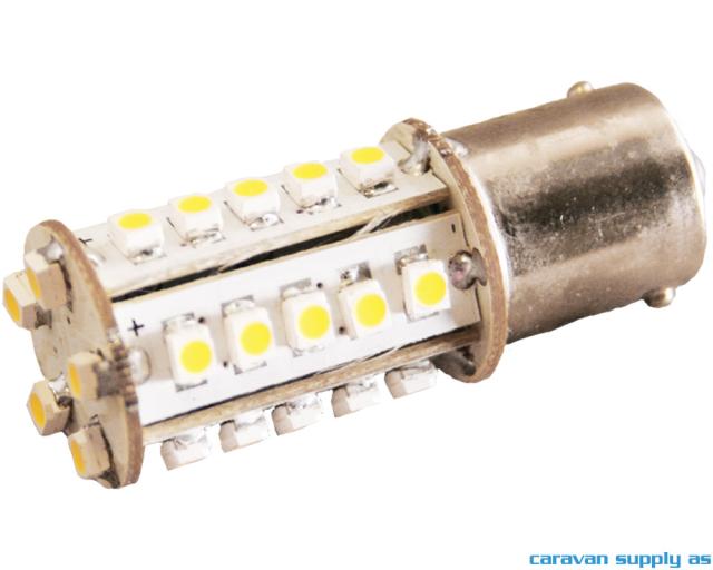 Lyspære BA15S LED 86 lumen 1,2W (20W) 12V 17x52mm
