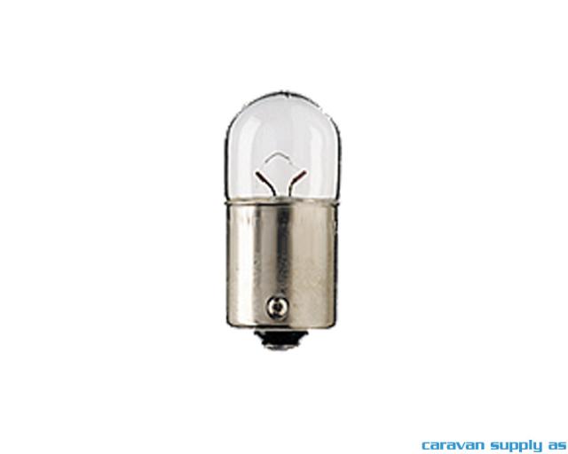 Lyspære BA15S 5W 12V klar