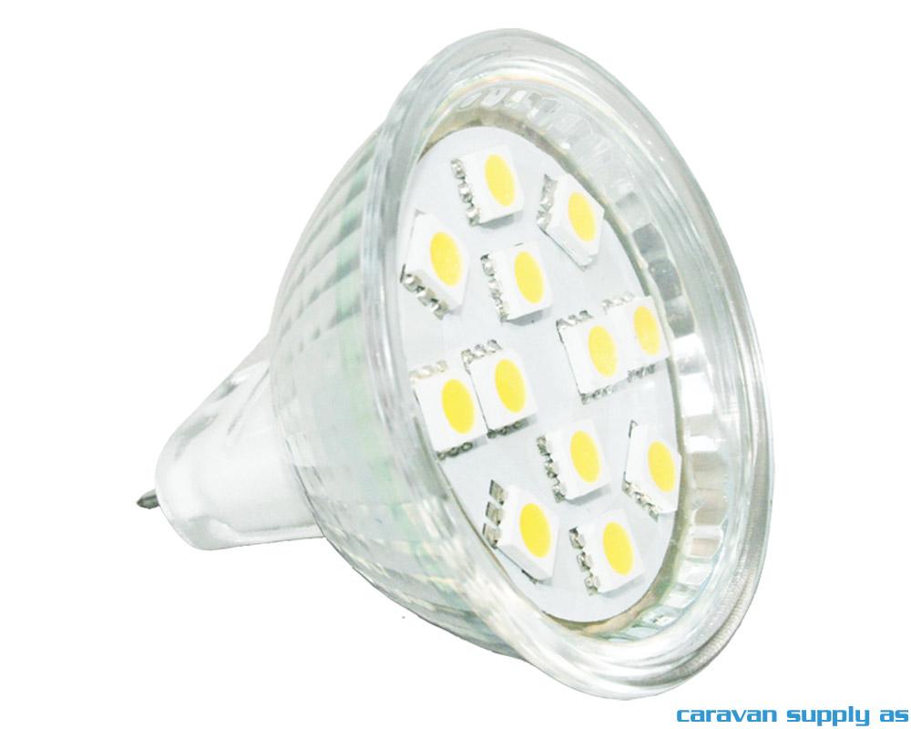 Lyspære MR16 LED 120 lumen 2W (15W) 12V 50x38mm
