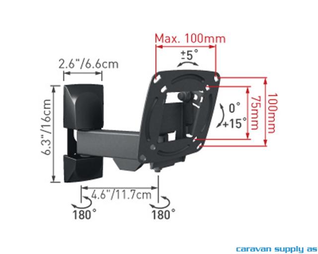 TV-feste Barkan m/1 arm 12cm 26