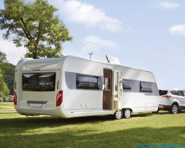 Antenne Tertek Caravan m/120cm mast hvit