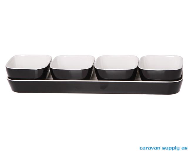 Serveringsfat Gimex Quadrato baguette 36x9cm svart