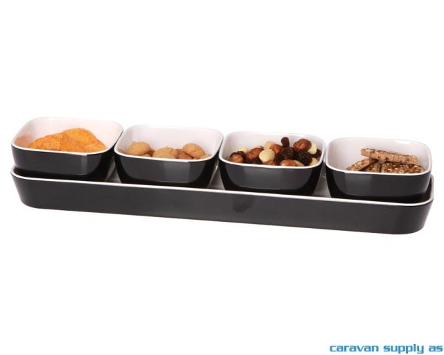Serveringsfat Gimex Quadrato baguette 36x9cm svart