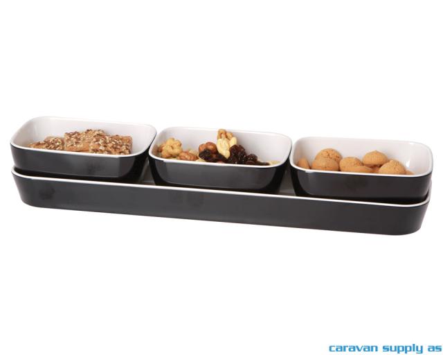 Serveringsfat Gimex Quadrato baguette 36x9cm svart