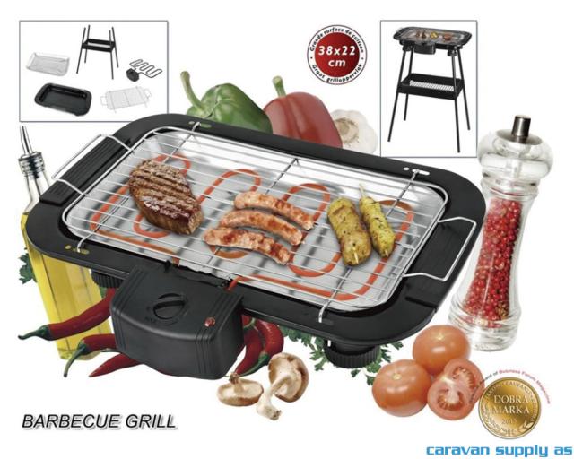 Elektrisk grill 2-i-1 grill/bordgrill 2000W
