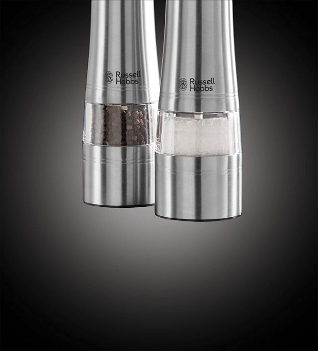 Salt-Pepper kvern Russel Hobbs batteridrift stål