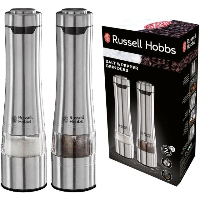 Salt-Pepper kvern Russel Hobbs batteridrift stål