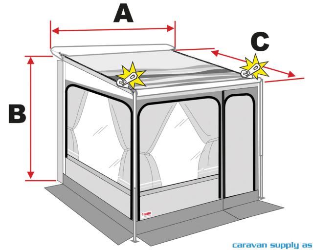Markise Caravanstore Zip XL 410 royal grey